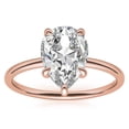 thumbnail image 1 of Auory Dainty Rose Gold Plated Solitaire Moissanite Ring for Girlfriend, 1 of 10