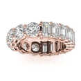 Auory Moissanite Full Eternity Wedding Band - Round and Emerald Cut ...