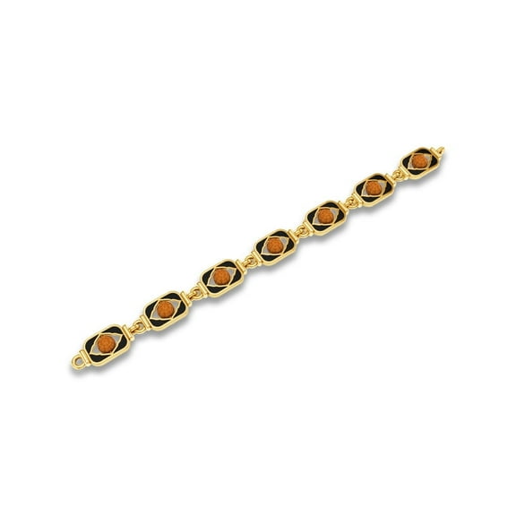 Auory Rudraksha Bracelet 18K Vermeil Gold Plated bracelet for Men