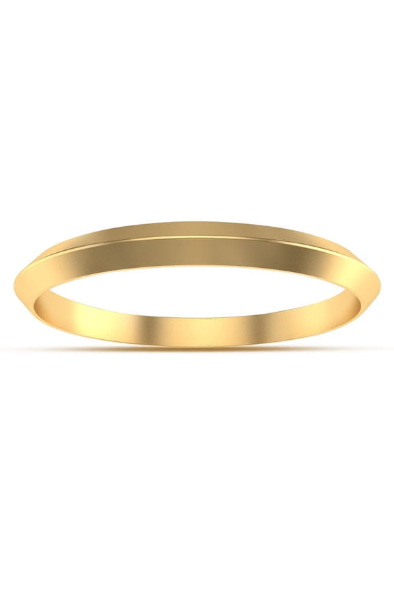 Simple 18K Gold Plated Unisex Solid Plain Comfort Fit Wedding Kada