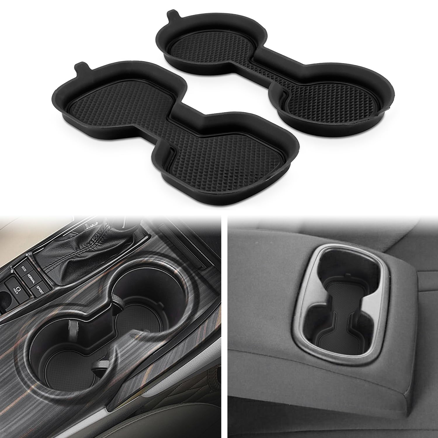 Auovo 3D Cup Holder SE33 Insert Coasters Compatible with Toyota Camry  Accessories 2018-2023 2024 Silicone Cup Mat Pad Liners Replacement Interior  