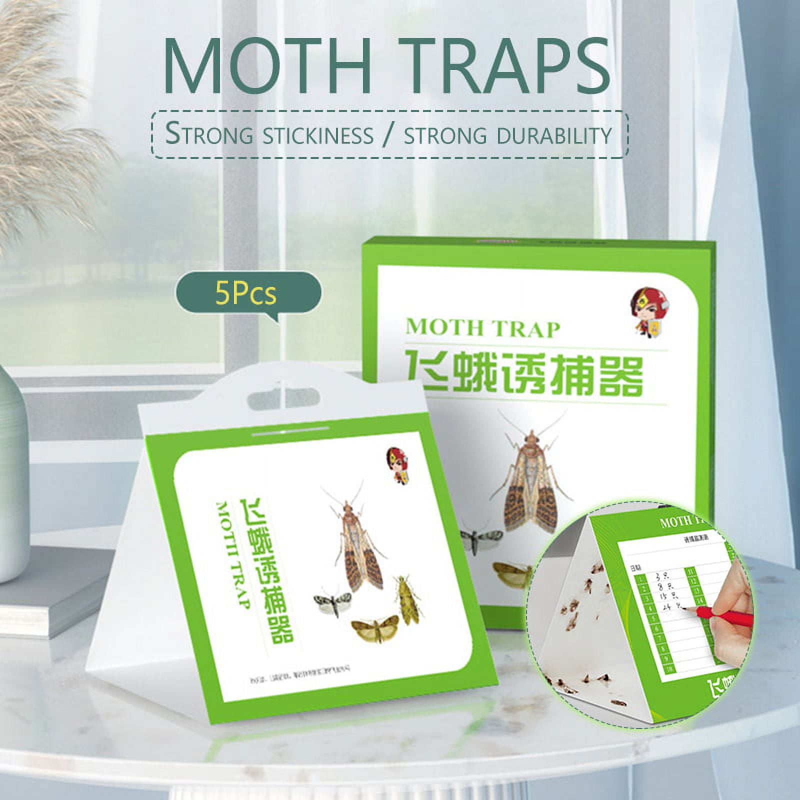 Auqosetra 5 Pack/Set Attractant Moth Trap Pantry Kitchen Anti Moth