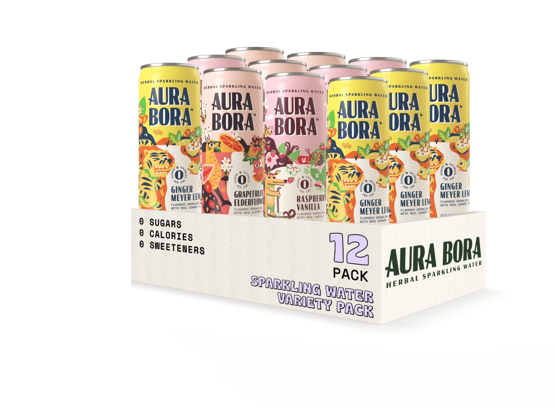 Aura Bora Sparkling Permeant Watermelon (Pack of 12 - 12 Oz.) main image 1