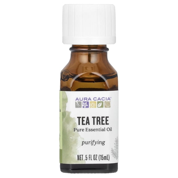 Aura Cacia 100% Pure Essential Oil Cleansing Tea Tree (Melaleuca Alternifolia) - 0.5 Oz