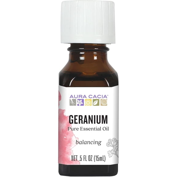 Aura Cacia 100% Pure Essential Oil Geranium - 0.5 oz