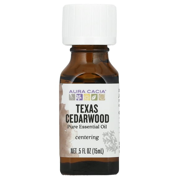 Aura Cacia Pure Essential Oil, Texas Cedarwood, 0.5 Fl Oz