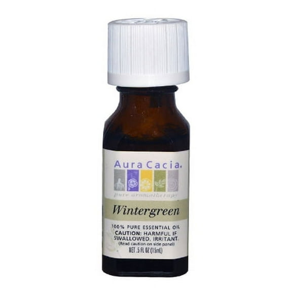 Aura Cacia 100% Pure Essential Oil Wintergreen (Gualtheria Procumbens) - 0.5 Oz