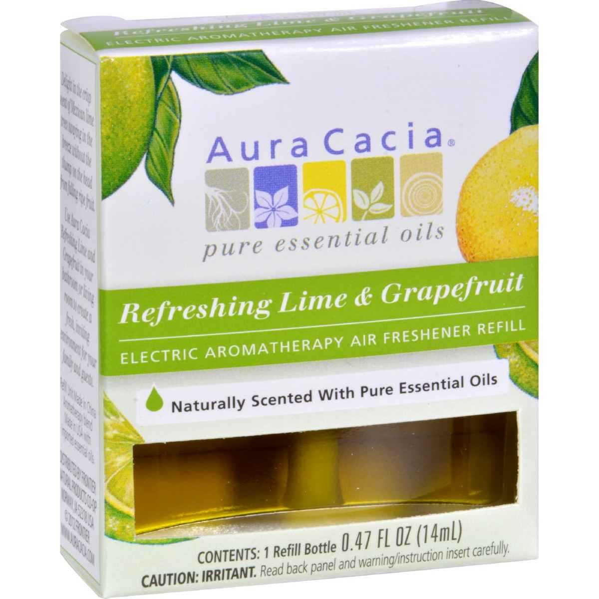 Aura Cacia Air Freshener Refill Lime and Grape (Case of 3 0.47 fl