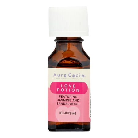 Aura Cacia Aromatherapy Essential Solutions Oil, Love Potion - 0.5 Oz, 3 Pack