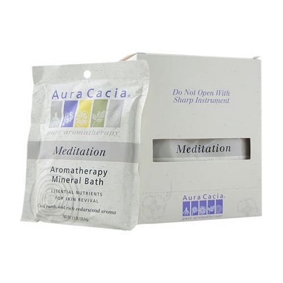 Aura Cacia Aromatherapy Mineral Bath For Revival Skin, Meditation - 2.5 Oz