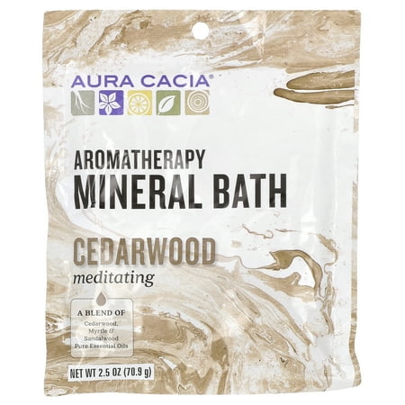 Aura Cacia Aromatherapy Mineral Bath Meditation - 2.5 oz - Case of 6