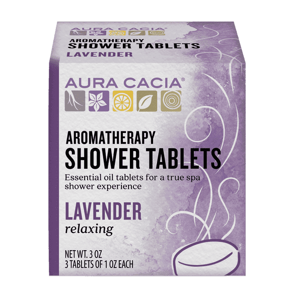 Aura Cacia Aromatherapy Shower Tablets, Relaxing Lavender 3 ea