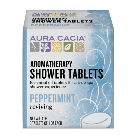 Aura Cacia Aromatherapy Shower Tablets, Reviving Peppermint 3 ea