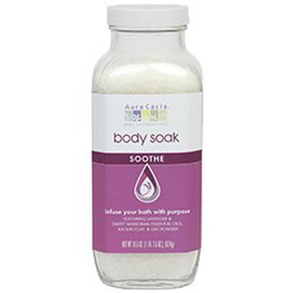 Aura Cacia Body Soak Soothe 18.5 oz Glass Jar