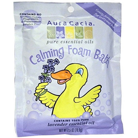 Aura Cacia Calming Lavender Foam Bath With Pure Essential Oils, 2.5 oz, 1 Pack