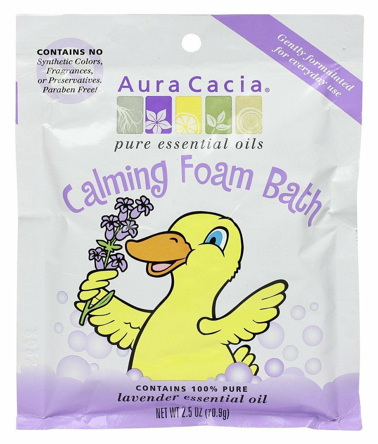 Aura Cacia Calming Lavender Foam Bath With Pure Essential Oils, 2.5 oz, 3 Pack