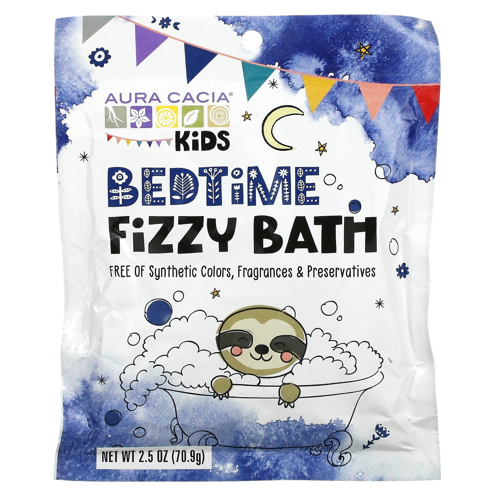 Aura Cacia, Kids, Bedtime Fizzy Bath, 2.5 oz (70.9 g) (1 Pack) Pack Of 6