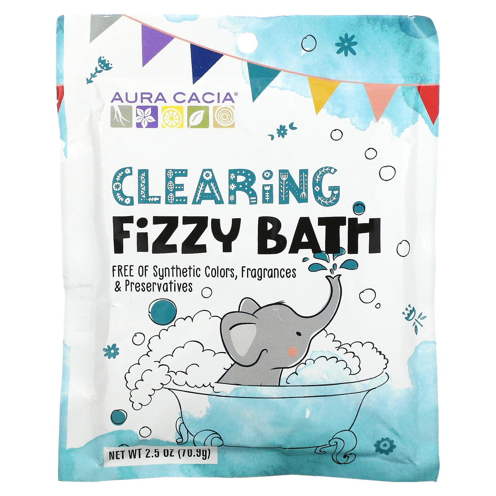 Aura Cacia, Kids, Clearing Fizzy Bath, 2.5 oz (70.9 g) (1 Pack) Pack Of 6