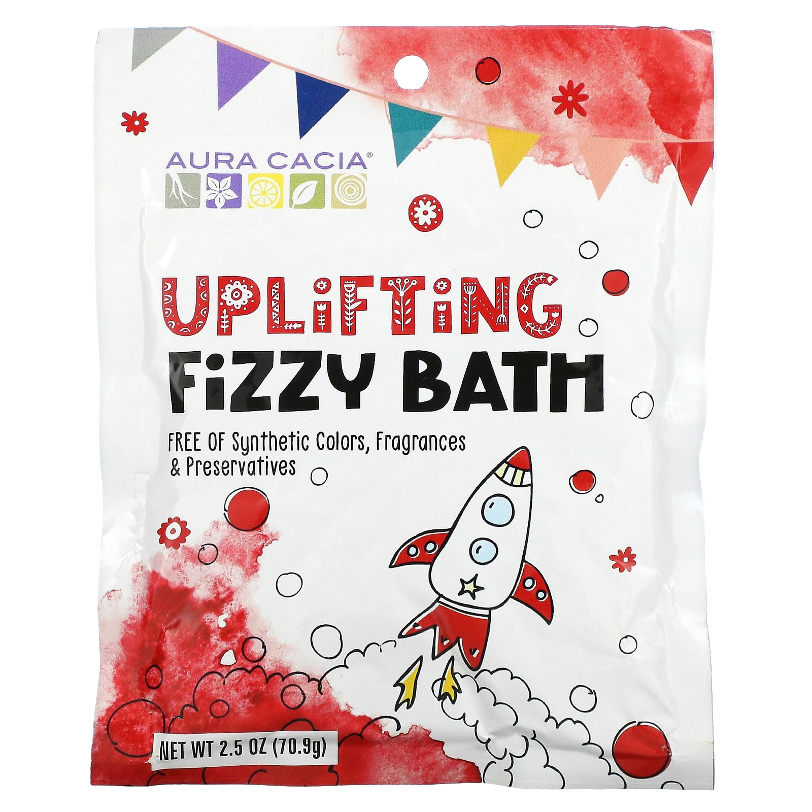 Aura Cacia, Kids, Fizzy Bath, Uplifting, 2.5 oz (70.9 g) (1 Pack) Pack Of 6