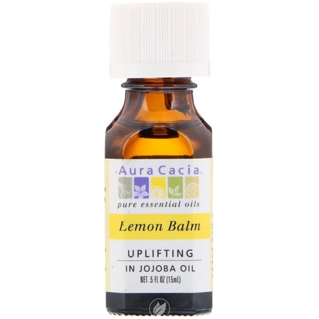 Aura Cacia Lemon Balm In Jojoba Oil .5oz