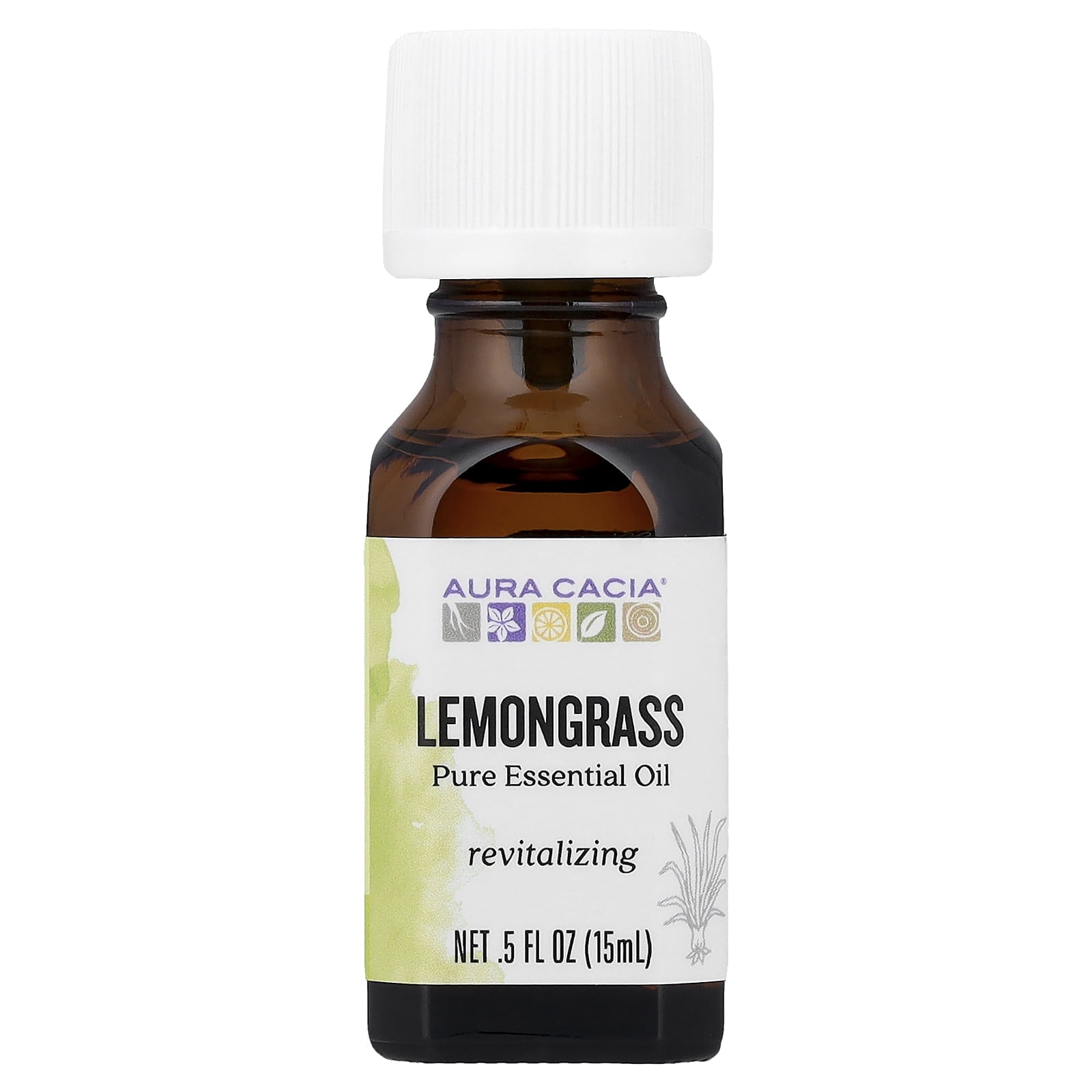 Aura Cacia Lemongrass Essential Oil | GC/MS Tested for Purity | 15ml (0 ...