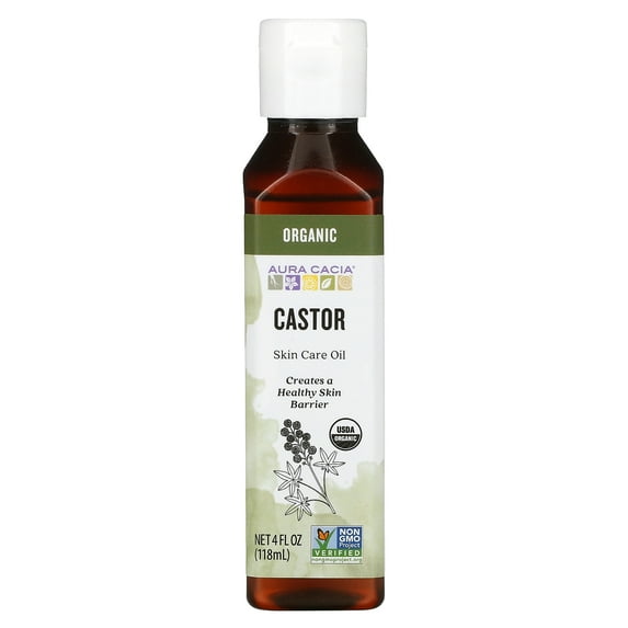 Aura Cacia Skin Care Oil, Castor, 4 fl oz (118 ml)