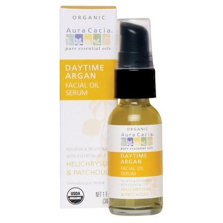 Aura Cacia Daytime Again Facial Oil Serum, Helichrysum & Patchouli, 1 Fl Oz