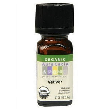 Aura Cacia Organic Essential Oil - Vetiver - .25 oz