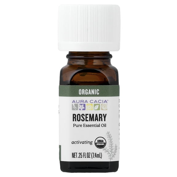 Aura Cacia Organic Essential Oil, Rosemary, 0.25 Fl Oz