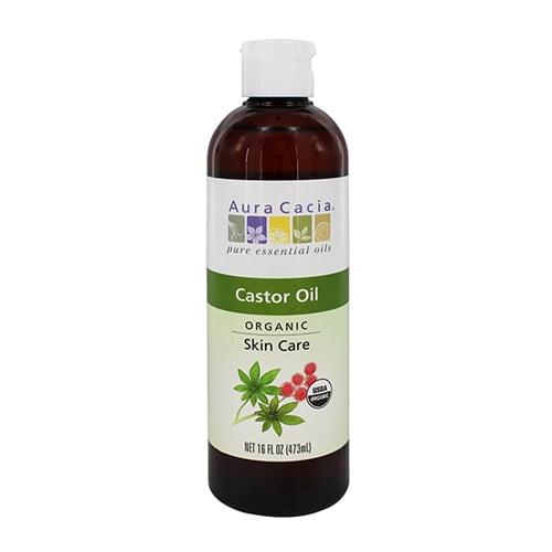 Aura Cacia Organic Skin Care Castor Oil, 16 oz, 3 Pack
