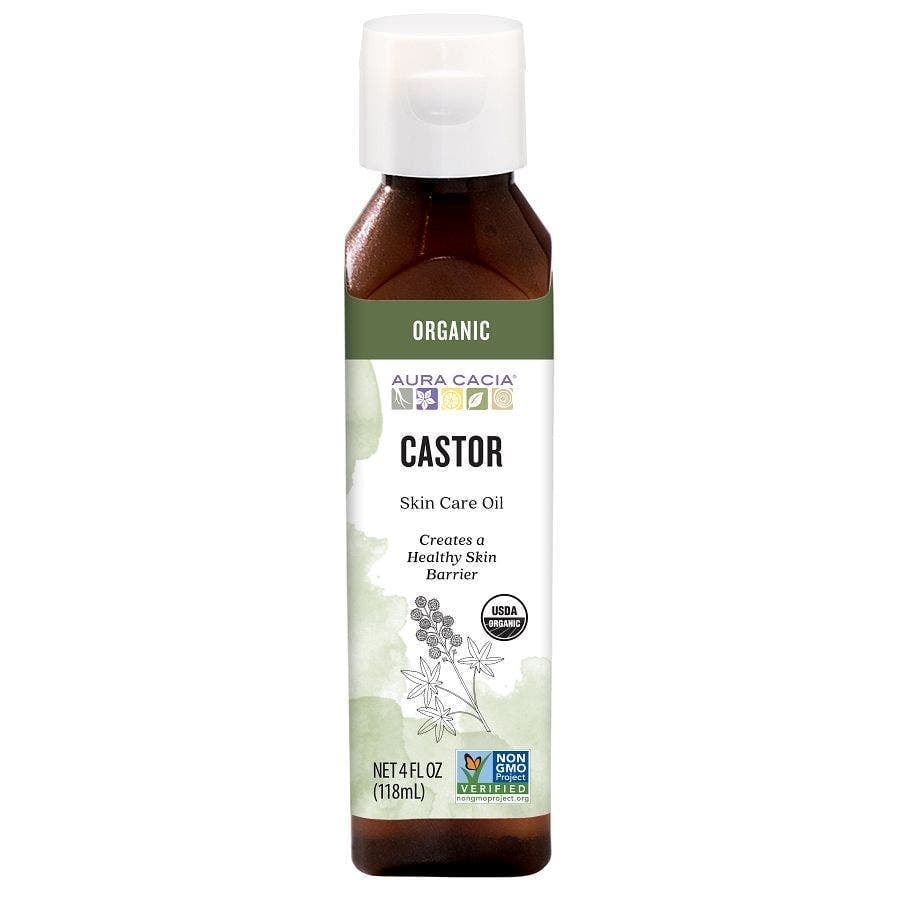 Aura Cacia Organic Skin Care Castor Oil 4 fl oz Pack of 4