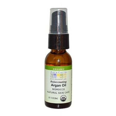 Aura Cacia Organic Skin Care Oil Rejuvenating Argan Bottle - 1 Oz, 2 Pack