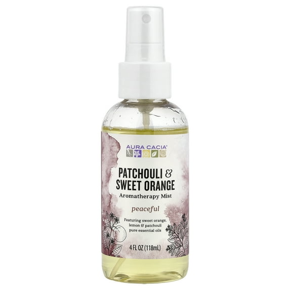 Aura Cacia Peaceful Patchouli/Sweet Orange Aromatherapy Mist 4 oz.