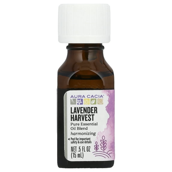 Aura Cacia Lavender Harvest Essential Oil 0.5 oz Oil