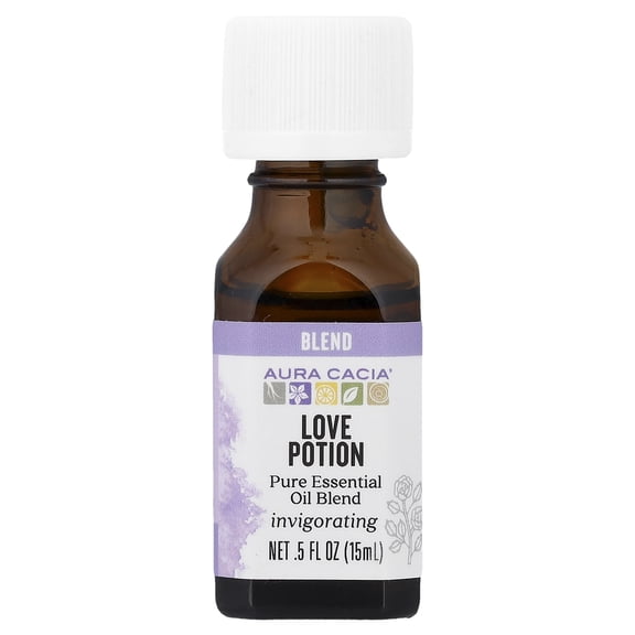 Aura Cacia Pure Essential Oil Blend, Love Potion, 0.5 fl oz (15 ml)