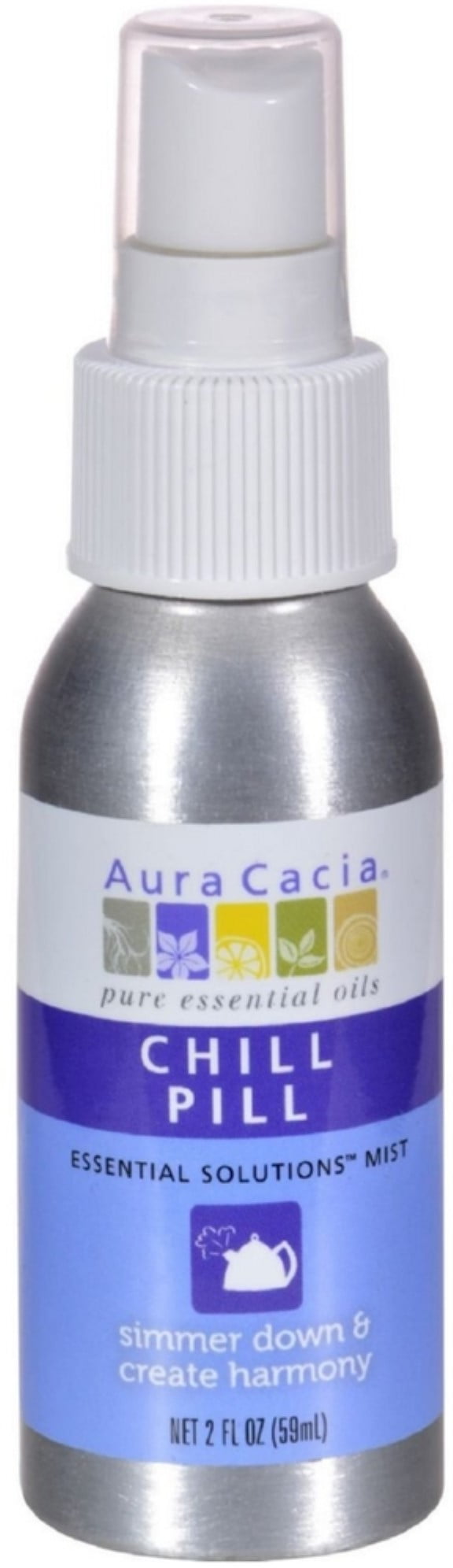 Aura Cacia Pure Essential Oil Chill Pill w/ Simmer & Harmony, 2 oz, 3-Pack