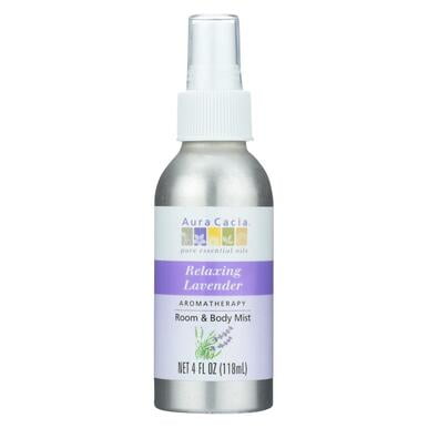 Aura Cacia Relaxing Lavender Scented Aromatherapy Room & Body Mist, 4 fl oz Bottle