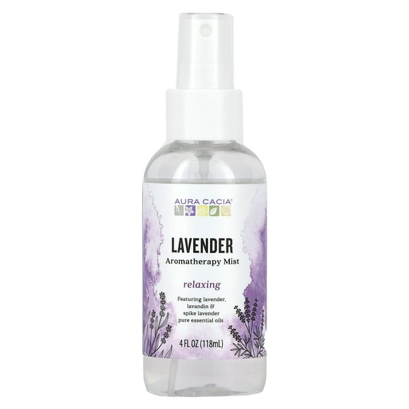 Aura Cacia Relaxing Lavender Scented Aromatherapy Room & Body Mist, 4 fl oz Bottle