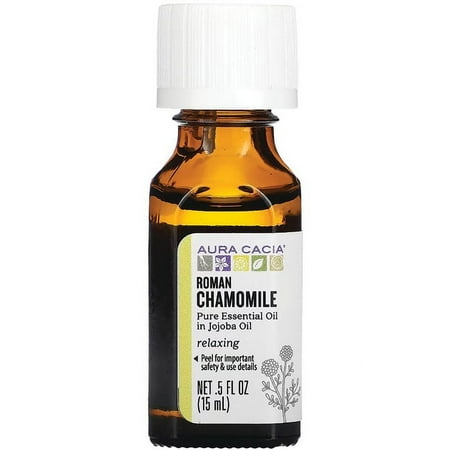 Aura Cacia Roman Chamomile in Jojoba Oil 0.5 fl. oz.