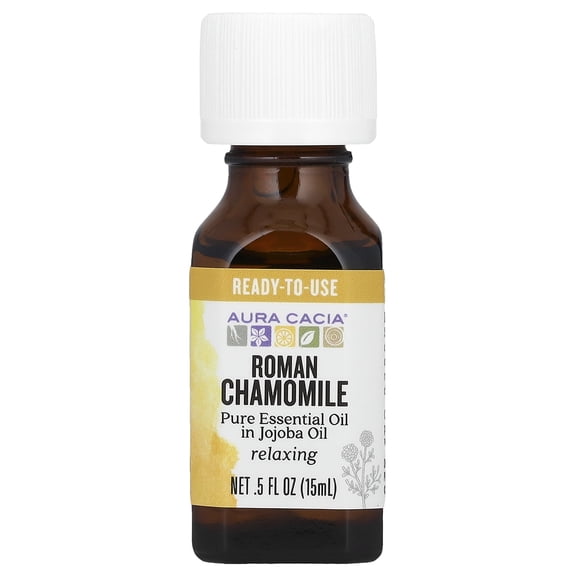 Aura Cacia Roman Chamomile in Jojoba Oil 0.5 fl. oz.