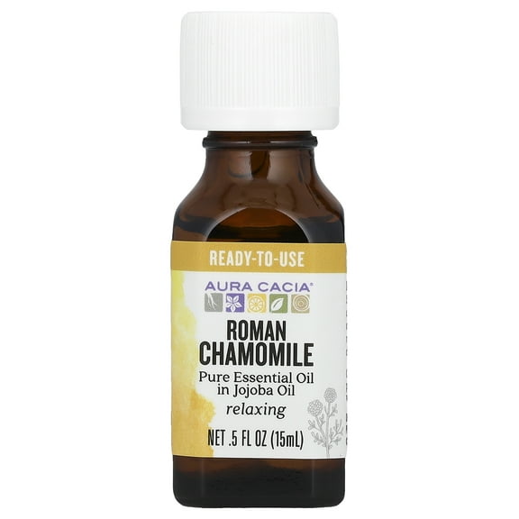Aura Cacia Roman Chamomile in Jojoba Oil 0.5 fl. oz.