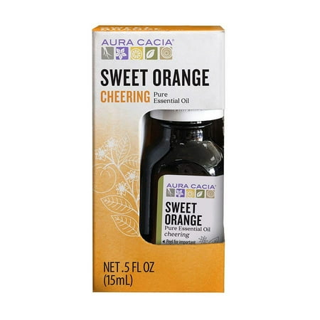 Aura Cacia Sweet Orange Essential Oil, Boxed 0.5 fl. oz
