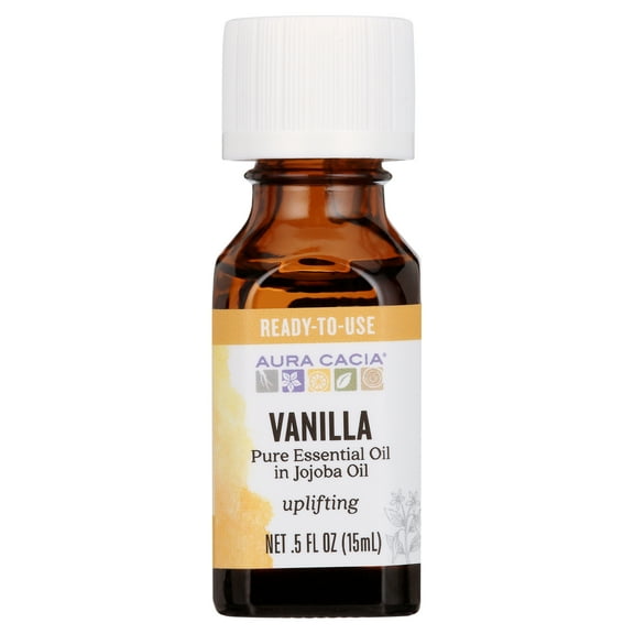Aura Cacia Vanilla Essential Oil with Jojoba Oil, .5 fl oz