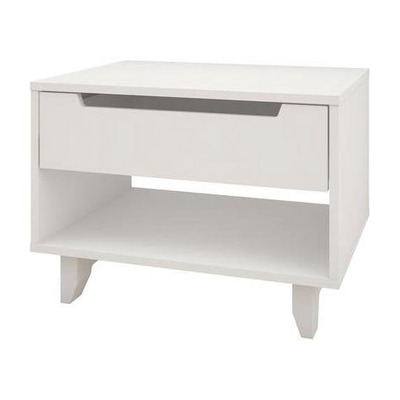 Aura Complete Bed Kit, Matte White Lacquer & White Melamine - Queen Size