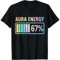 thumbnail image 1 of Aura Energy Sixty Seven Meme Gen Alpha Trendy Humor Unisex T-Shirt, up to size 5XL, 1 of 2