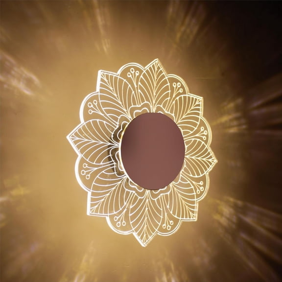 Aura Flower Wall & Ceiling Light, 3 In 1 LED, Creative Decorative Acrylic Wall Light | Modern Wall Sconces For Bedroom, Living Room, Vanity, Kids Room, Home, Hallway, Gifts - 1 Piece