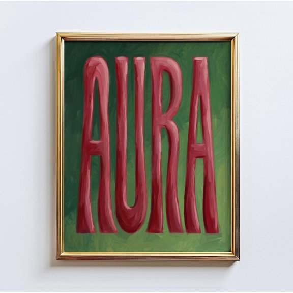 Aura Glow Typography Quote Wall Art Home Decor Unframed Paper Print