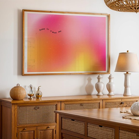 Aura Good Day Quote Wall Art Home Decor Unframed Paper Print