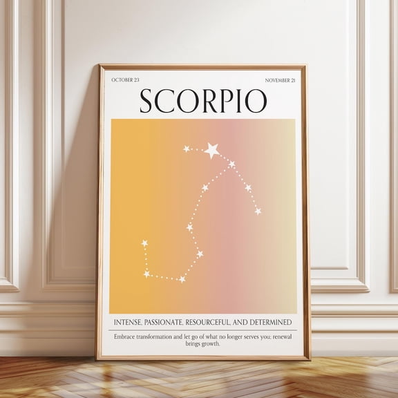 Aura Gradient Astrology Art Scorpio Zodiac October November Birthday Sign