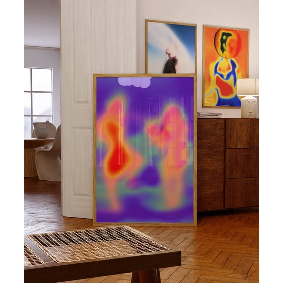 Aura Gradient Energy Flows Home Accent Wall Art Unframed Paper Print
